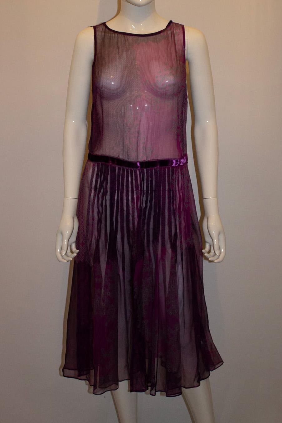 Vestido de seda morado Hugo Boss en venta 2