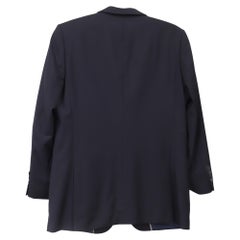 Hugo Boss Single-Breasted Blazer with Pockets in Navy Blue Wool