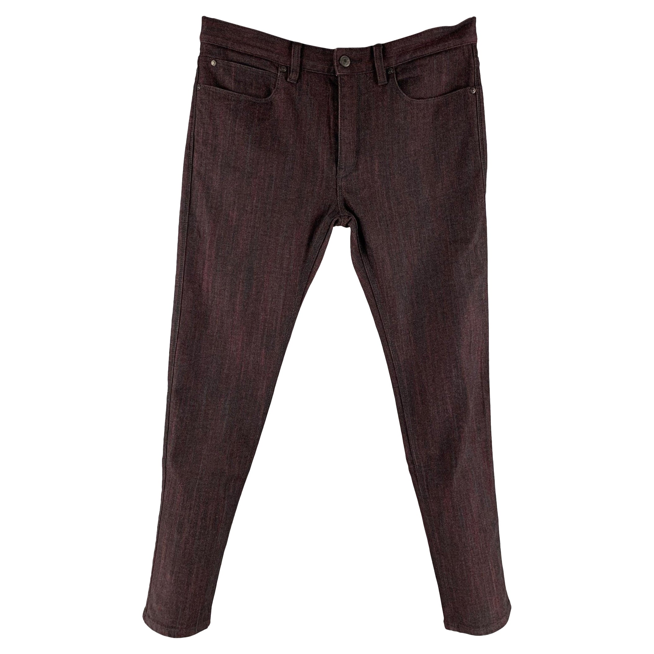 Vaqueros HUGO BOSS Talla 32 Negro Borgoña Algodón Poliuretano