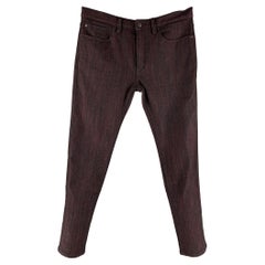 Boss By Hugo Boss Taglia 32 Nero Borgogna Cotone Poliuretano Jeans