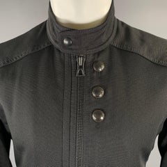 HUGO BOSS Size 38 Black Polyester Zip Up Jacket