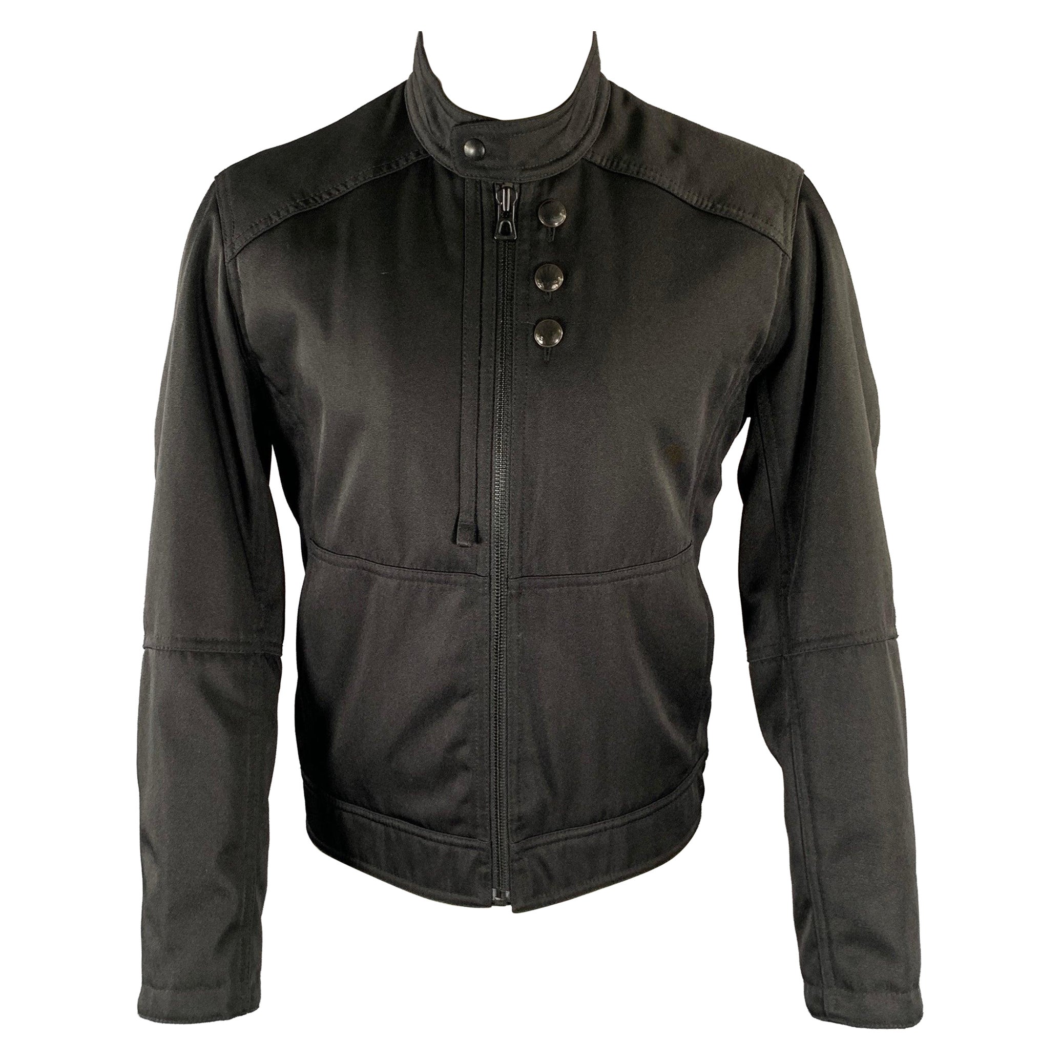 HUGO BOSS Größe 38 Schwarz Polyester Zip Up Jacke im Angebot