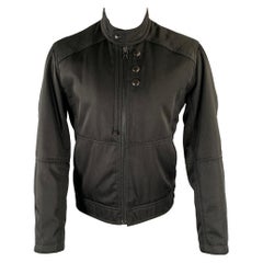 HUGO BOSS Size 38 Black Polyester Zip Up Jacket