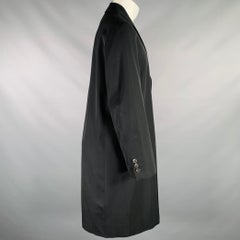 HUGO BOSS Size 38 Black Virgin Wool Single Breasted Coat