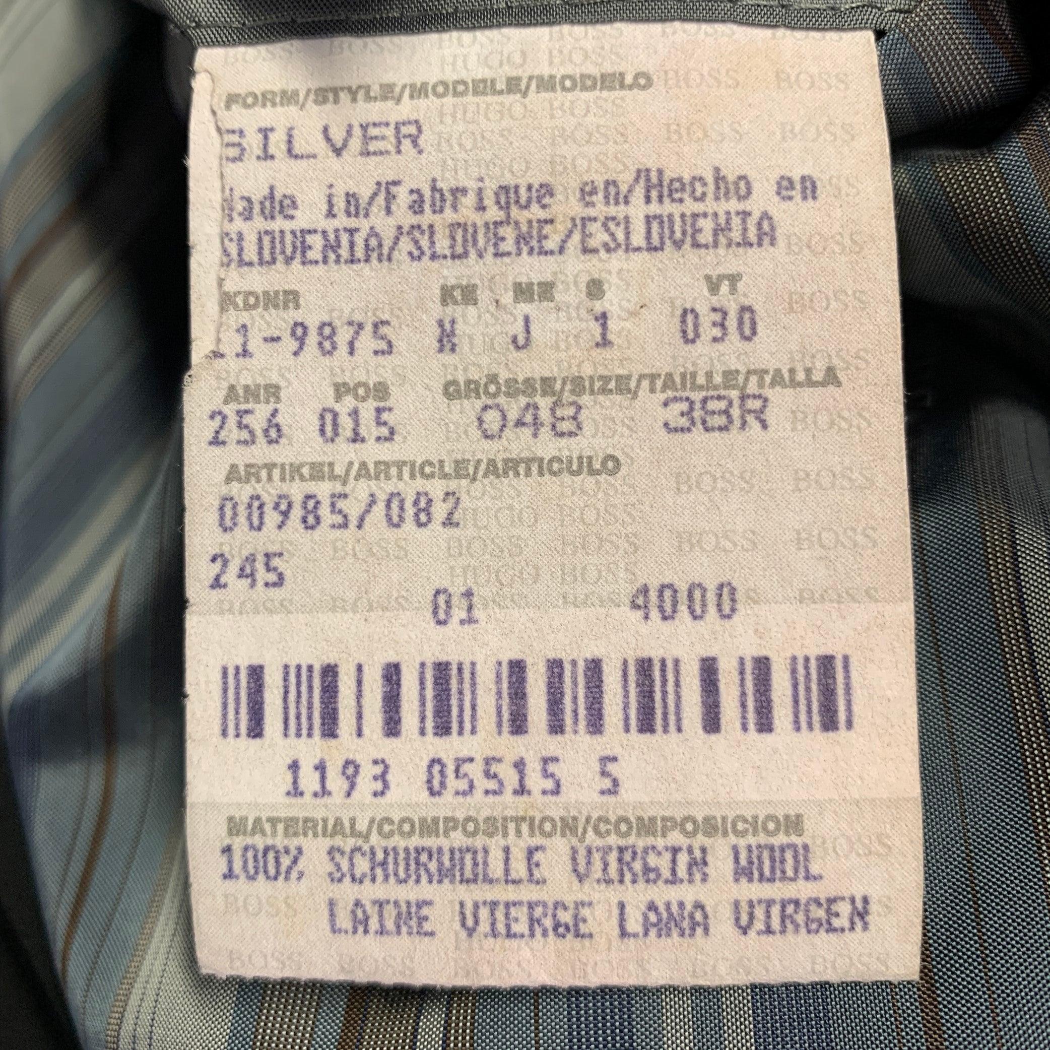 HUGO BOSS Size 38 Black Virgin Wool Single Breasted Coat For Sale 3