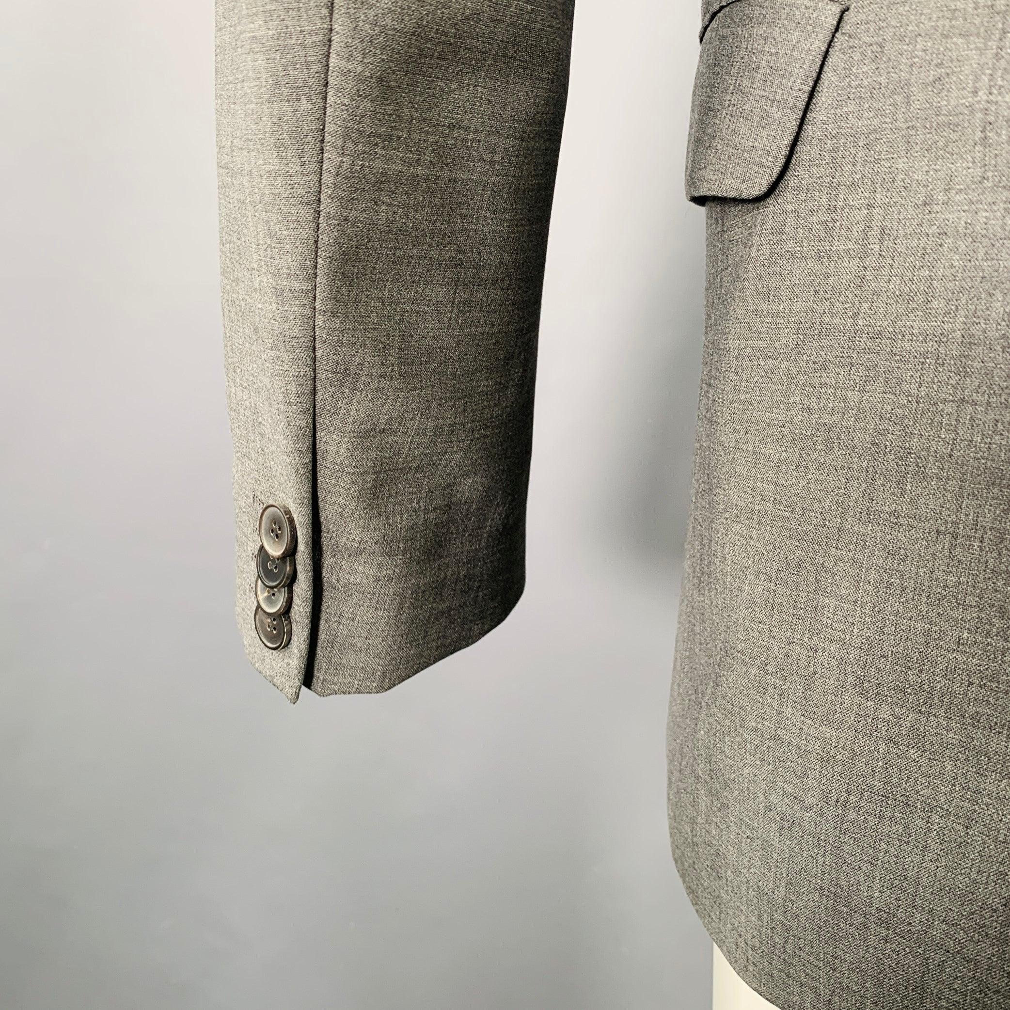 HUGO BOSS Cappotto sportivo monopetto in misto lana vergine grigio taglia 38 In condizioni ottime in vendita a San Francisco, CA