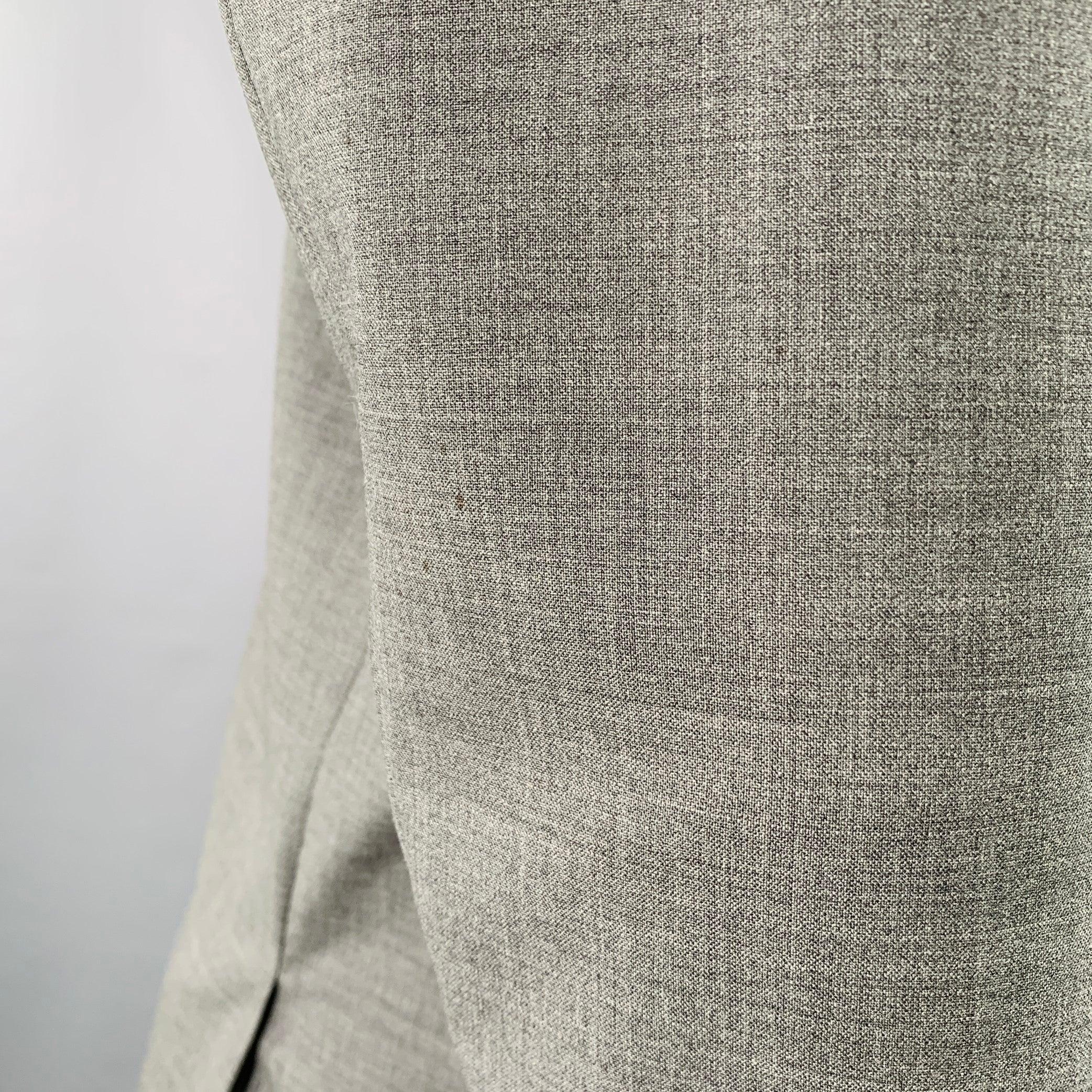 Uomo HUGO BOSS Cappotto sportivo monopetto in misto lana vergine grigio taglia 38 in vendita