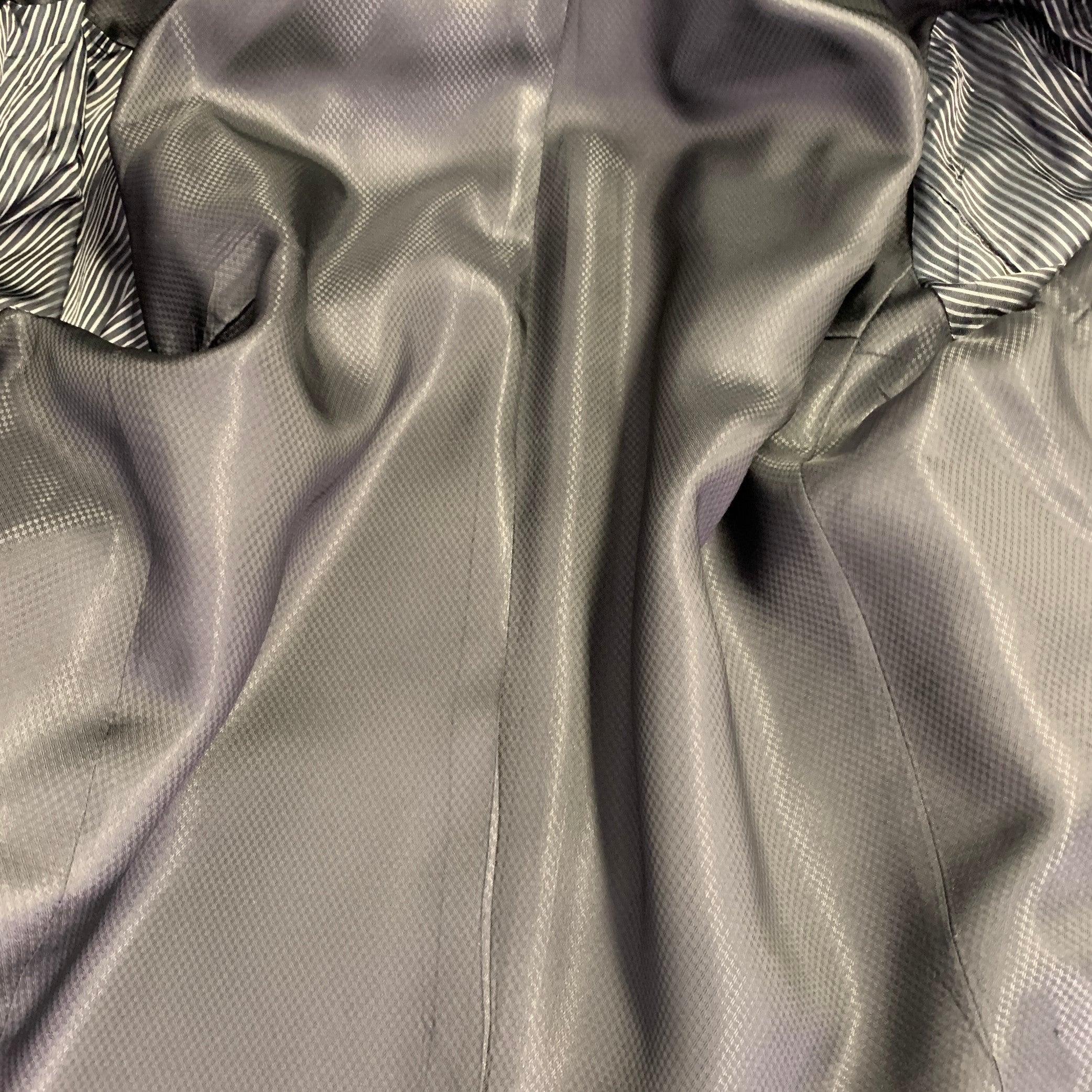 HUGO BOSS Cappotto sportivo monopetto in misto lana vergine grigio taglia 38 in vendita 2