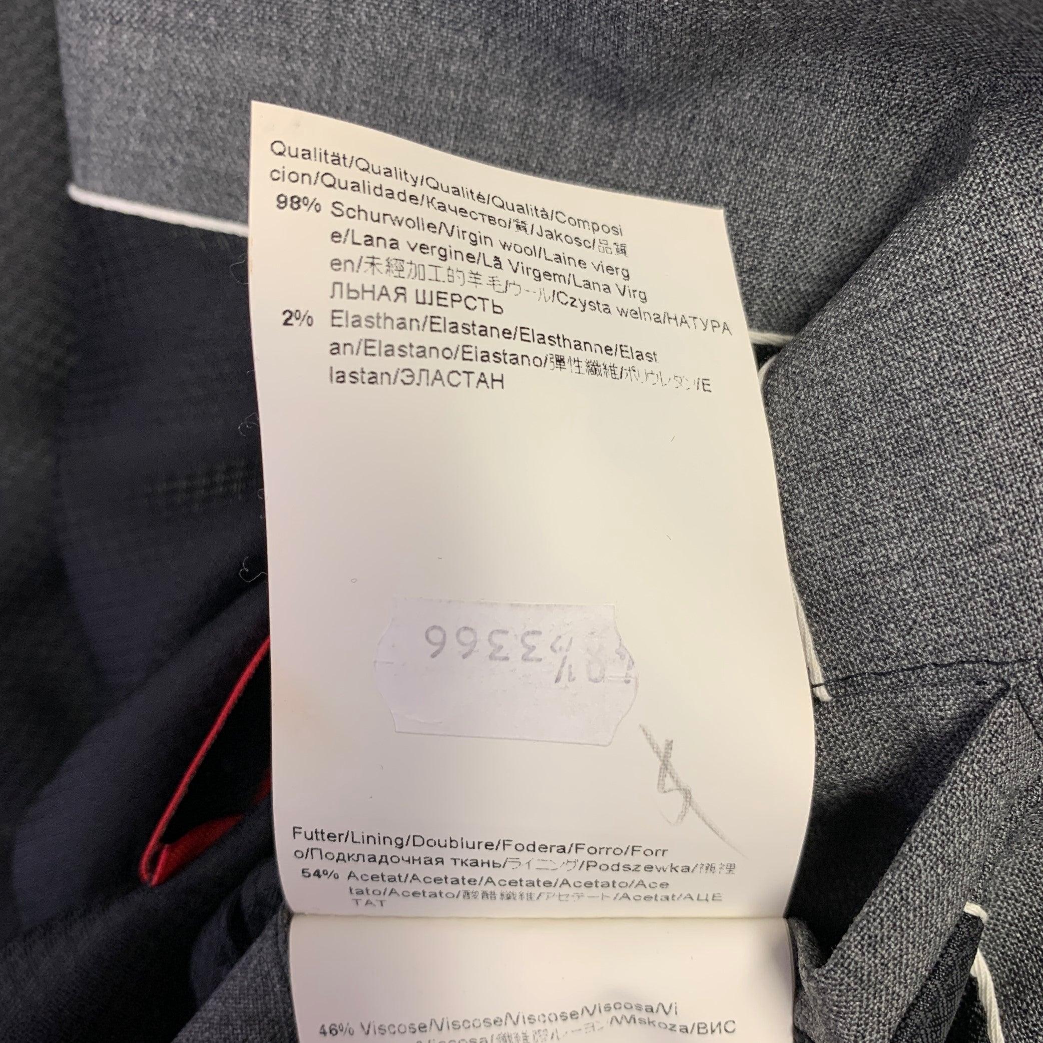 HUGO BOSS Cappotto sportivo monopetto in misto lana vergine grigio taglia 38 in vendita 4