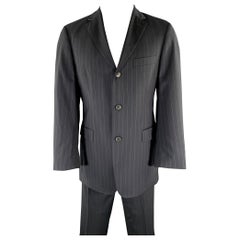 HUGO BOSS Size 38 Navy Pinstripe Wool Notch Lapel Suit