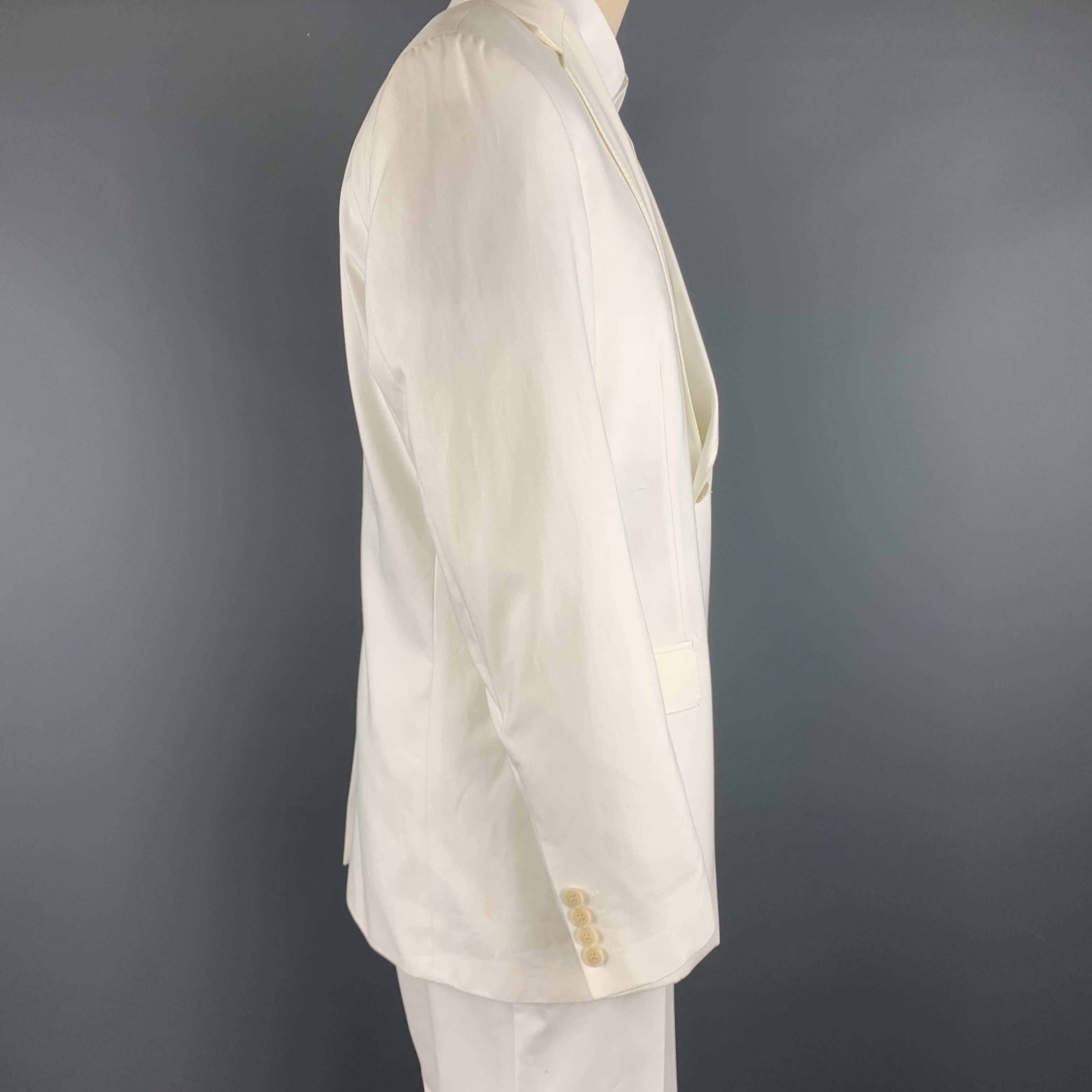 white hugo boss suit
