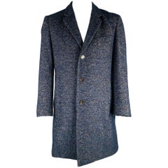 HUGO BOSS Cappotto in misto lana vergine con punta di chiodo taglia 42 Navy Taupe