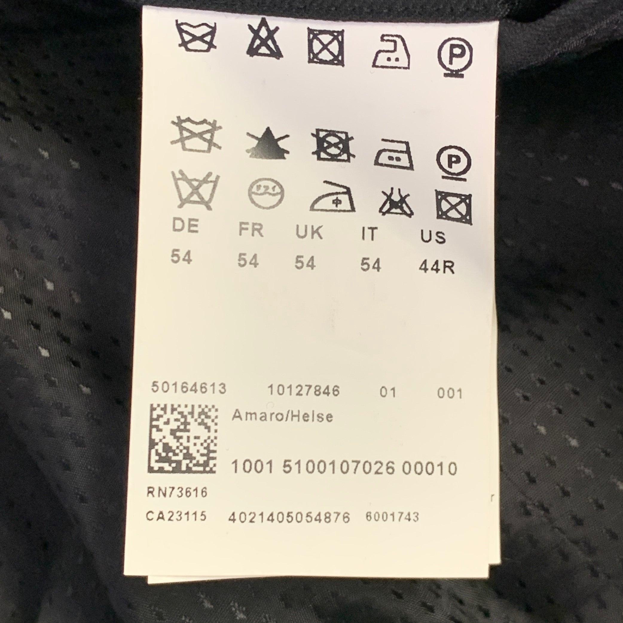 HUGO BOSS Größe 44 Schwarz Wolle Einreiher mit Kerbrevers Anzug im Angebot 7