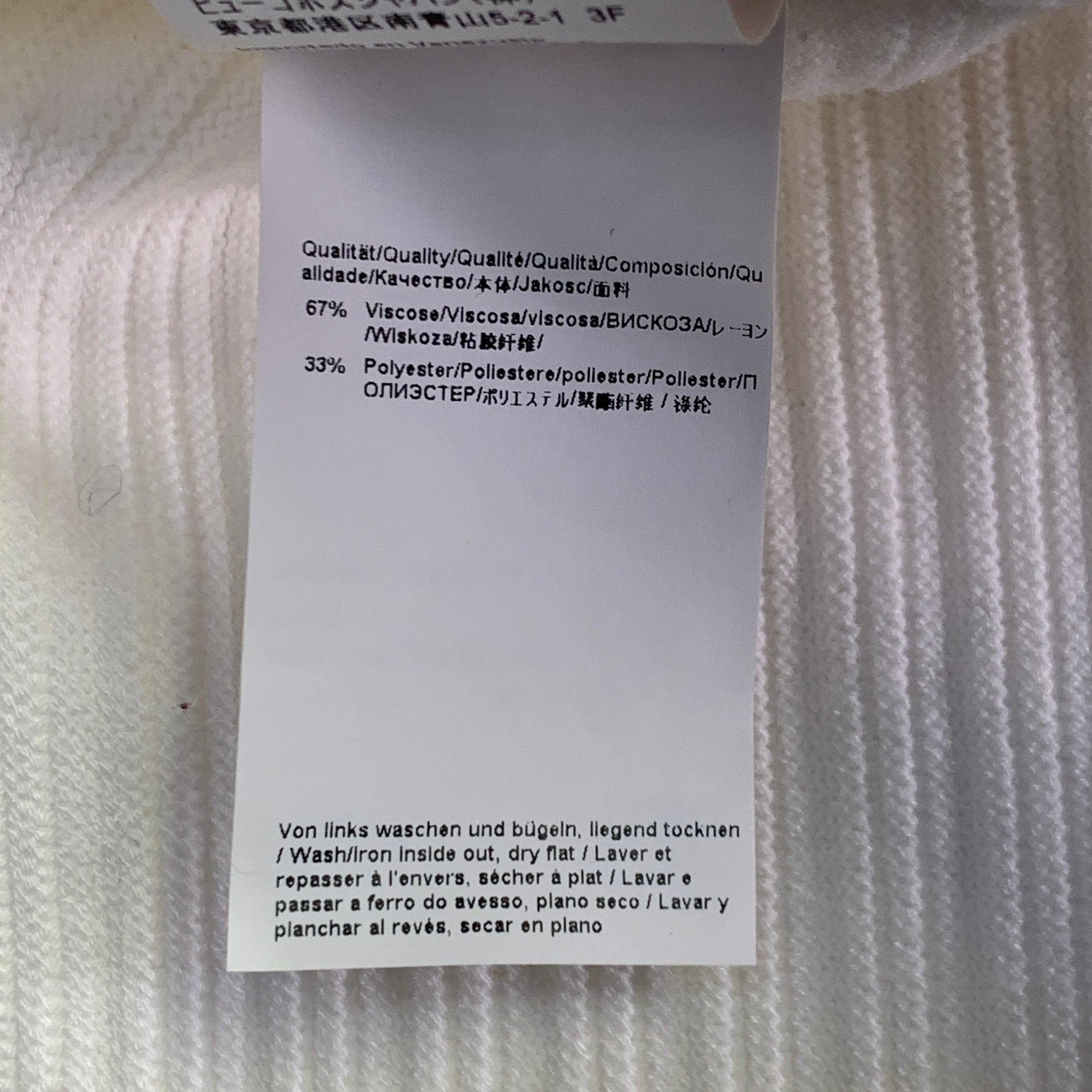 HUGO BOSS Tallas L Blanco Mezcla De Viscosa Top Casual De Manga Larga Acanalado en venta 2