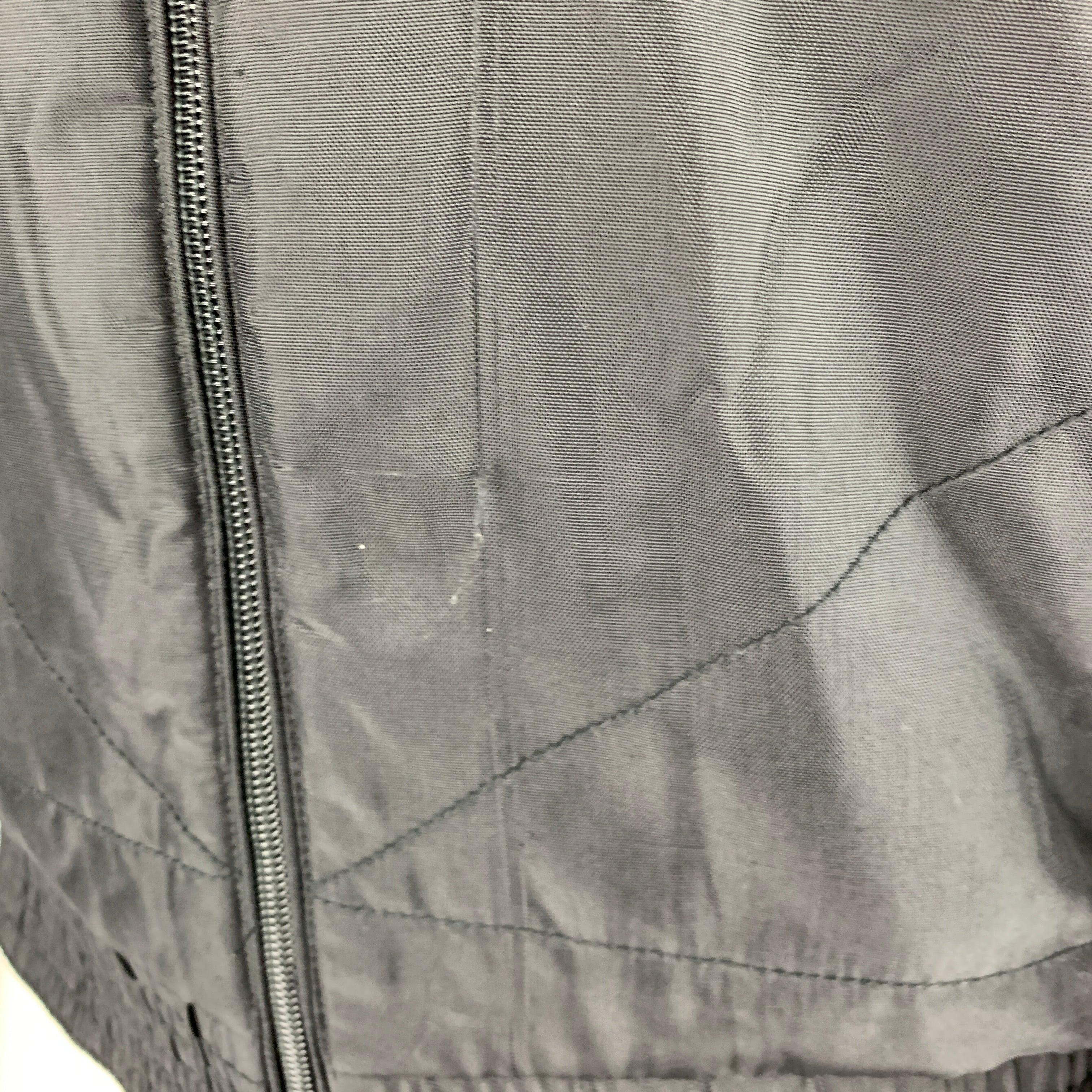 HUGO BOSS Size S Black Mixed Fabrics Cotton Nylon Zip Up Jacket For Sale 1