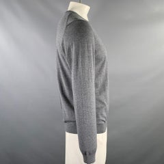 HUGO BOSS Size XL Grey Knitted Wool Crew-Neck Pullover