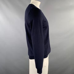 HUGO BOSS Size XL Navy Knitted Wool Crew-Neck Pullover