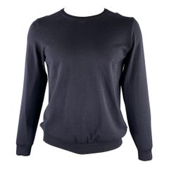 HUGO BOSS Size XL Navy Knitted Wool Crew-Neck Pullover