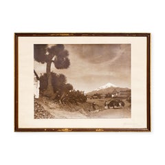 “Pico Il Orizada” Black and White Mountain Landscape Photograph of Mexico