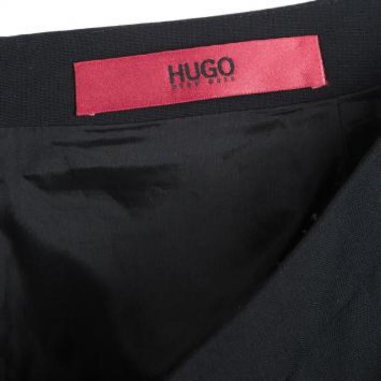 De las mujeres Hugo By Hugo Boss Falda Rossla de Lana Negra M