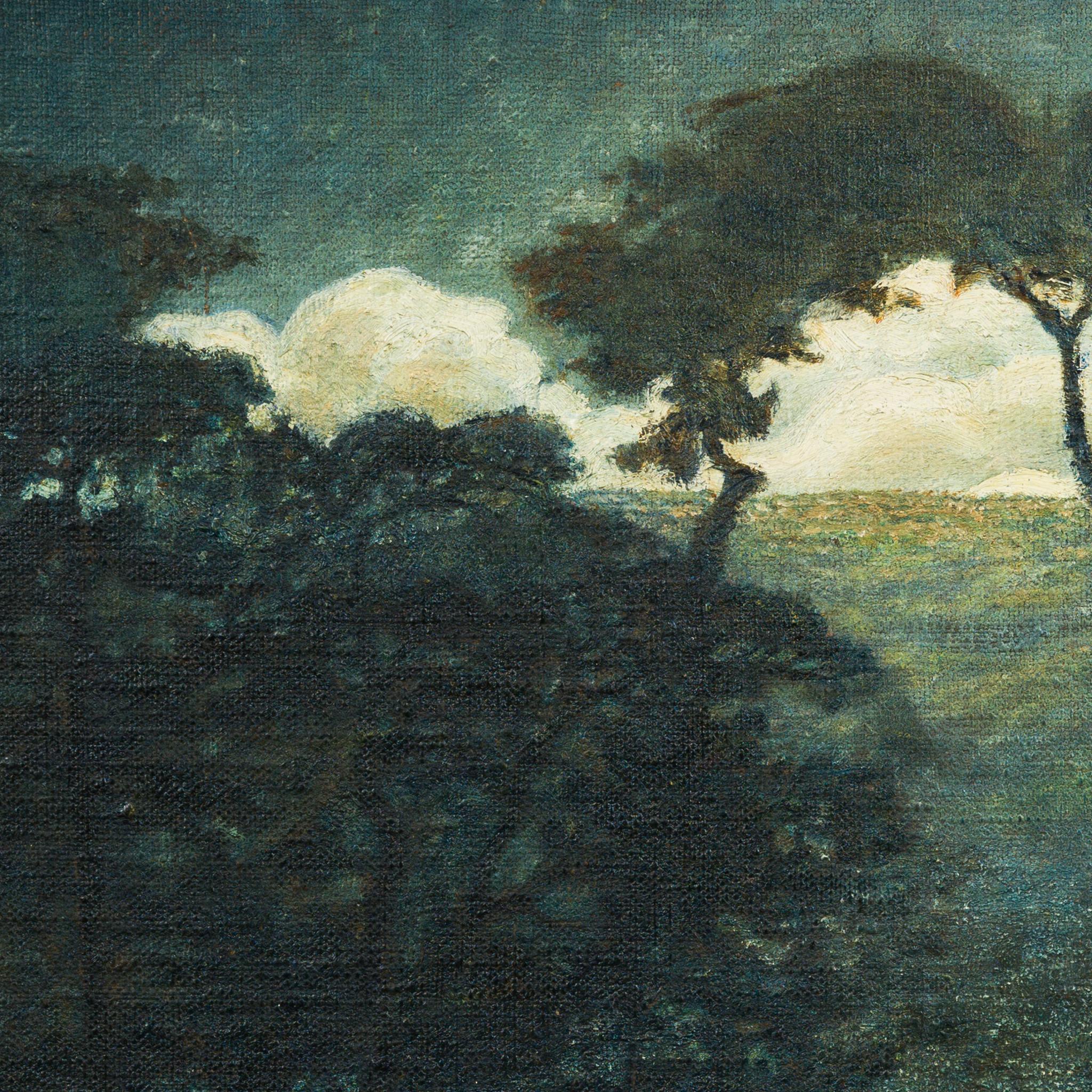 Moonlit Tranquility: Hugo Carlberg’s Atmospheric Nocturne, c. 1910–1913 For Sale 3