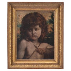 Hugo Crola: Ölgemälde auf Leinwand mit dem Titel „Amor“, um 1900