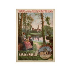 Manifesto del 1910 circa dell'artista francese Hugo d'Alési, per PLM e Paray-le-Monial