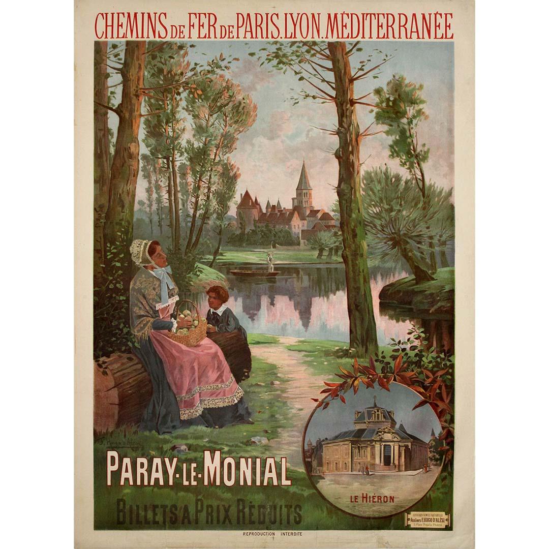 El cartel de hacia 1910 del artista francés Hugo d'Alési, que promociona Paray-le-Monial en la línea ferroviaria Chemins de Fer de Paris Lyon Méditerranée (PLM), es un bello ejemplo de la publicidad de viajes de principios del siglo XX. Este cartel