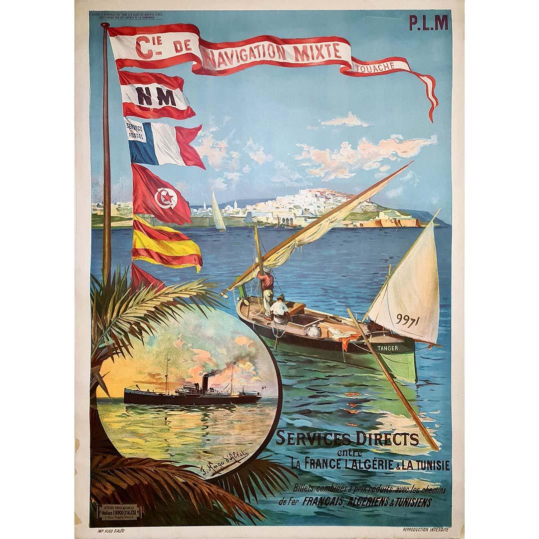 Nice poster by Hugo d'Alésia for the Compagnie de Navigation mixte, the Touche company.

The Compagnie de Navigation Mixte is an old French shipping company active from 1850 to 1981, whose history is linked to the French colonies in North