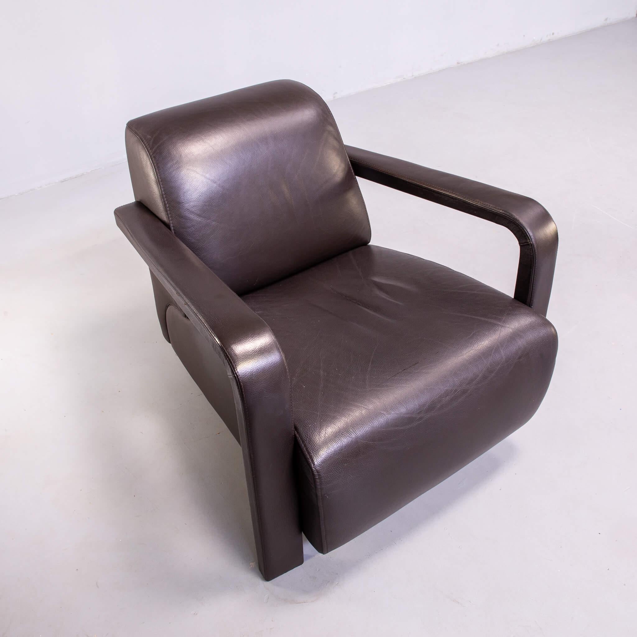Hugo de Ruiter fauteuil ‘hemmingway’ for Leolux set/2 For Sale 2