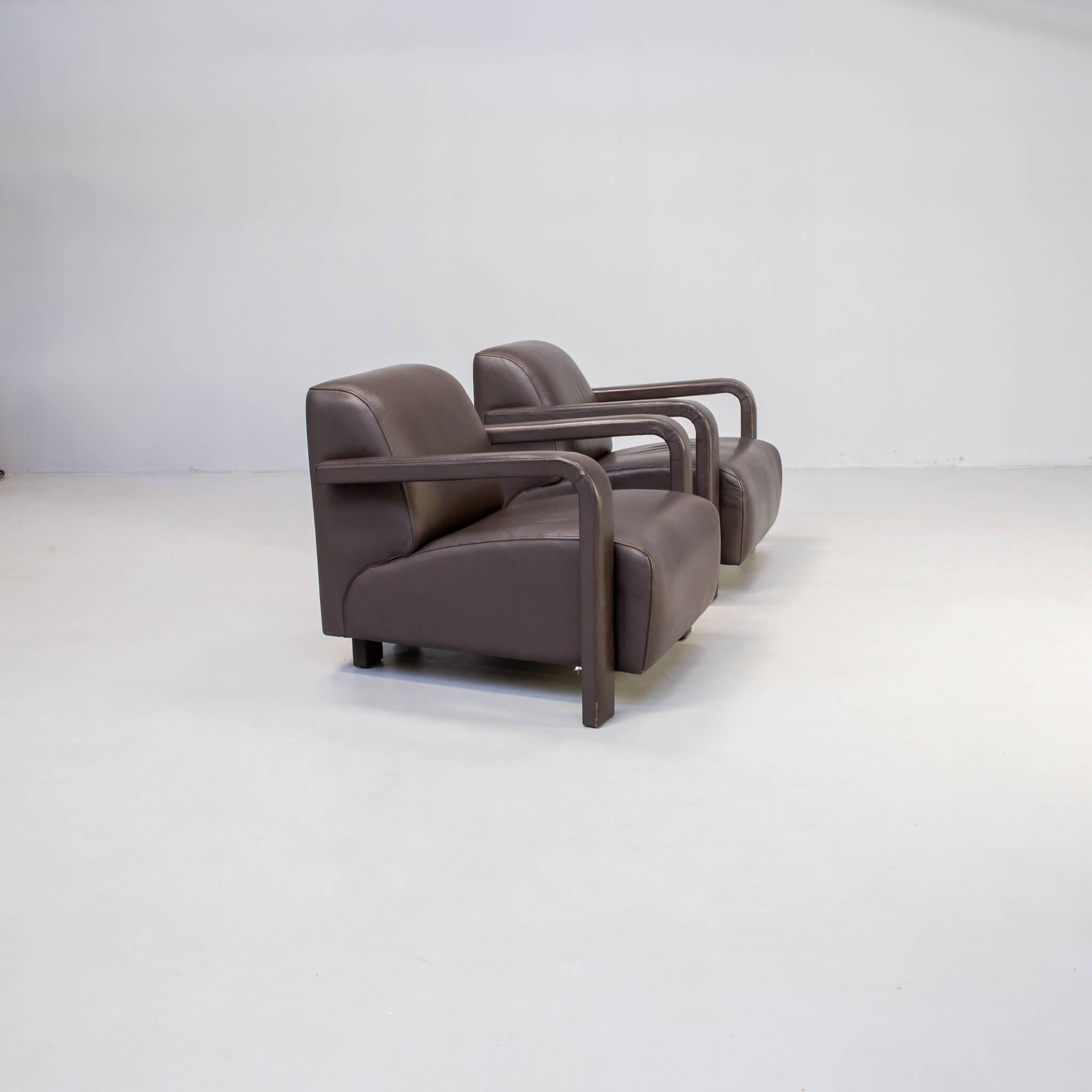 Hugo de Ruiter fauteuil ‘hemmingway’ for Leolux set/2 In Good Condition For Sale In Amstelveen, Noord