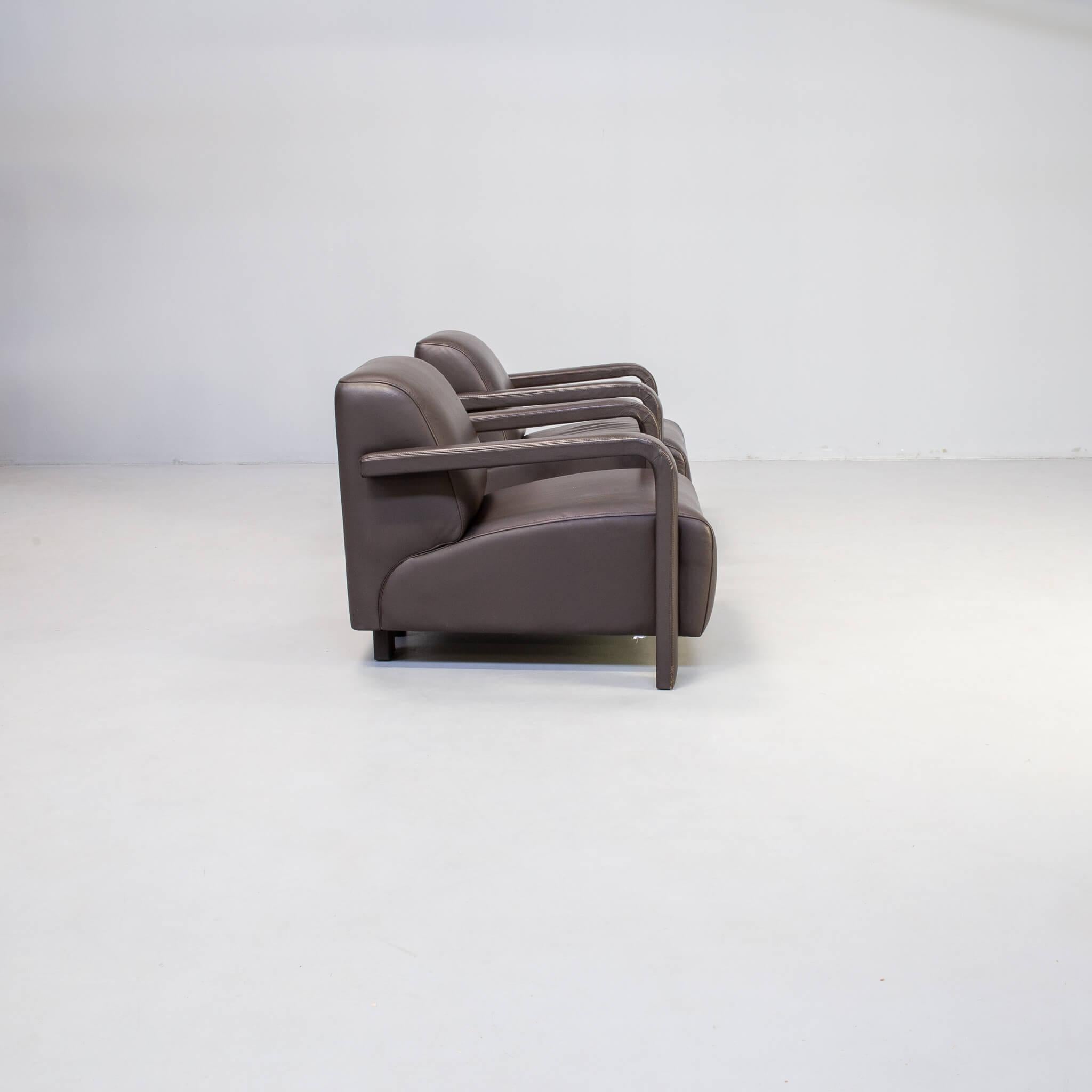 Contemporary Hugo de Ruiter fauteuil ‘hemmingway’ for Leolux set/2 For Sale