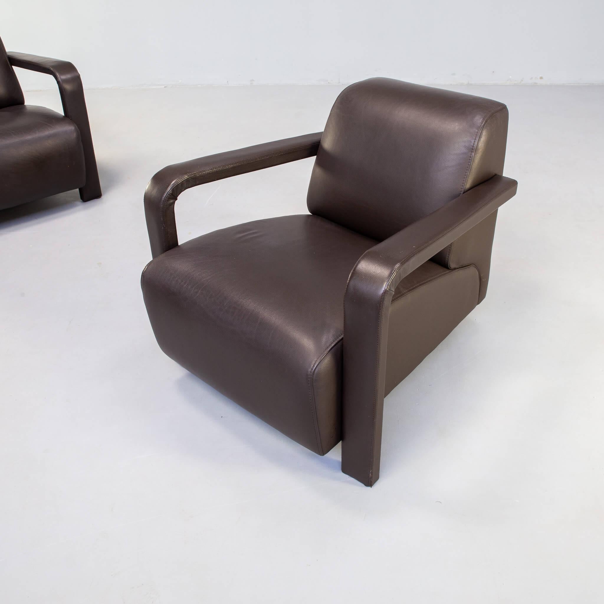 Hugo de Ruiter fauteuil ‘hemmingway’ for Leolux set/2 For Sale 1
