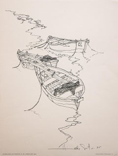 "Three Boats" Print After Hugo De Soto