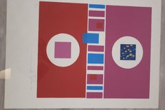 Hugo de Soto Untitled Signed Modern Geometric Screenprint 7/35 Unframed, 1960s