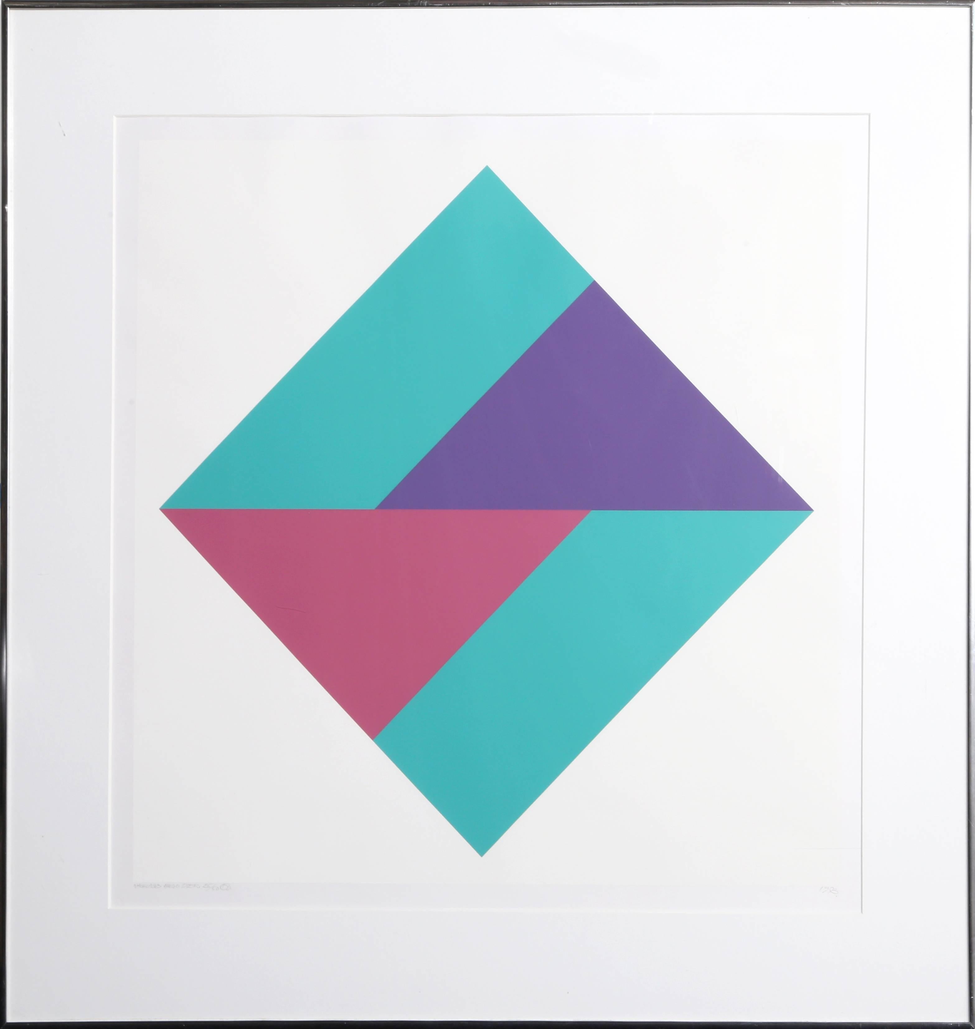 Diamant-Komposition, geometrischer abstrakter Raumteiler von Hugo Dietz