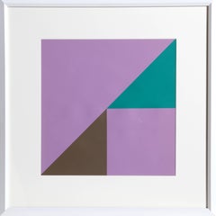 September, Framed Geometric Abstract Screenprint by Hugo Dietz 1971