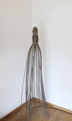 “Hugo” Floor Lamp hand-forged metal, Jean-François Crochet, Terzani 1995 Italy