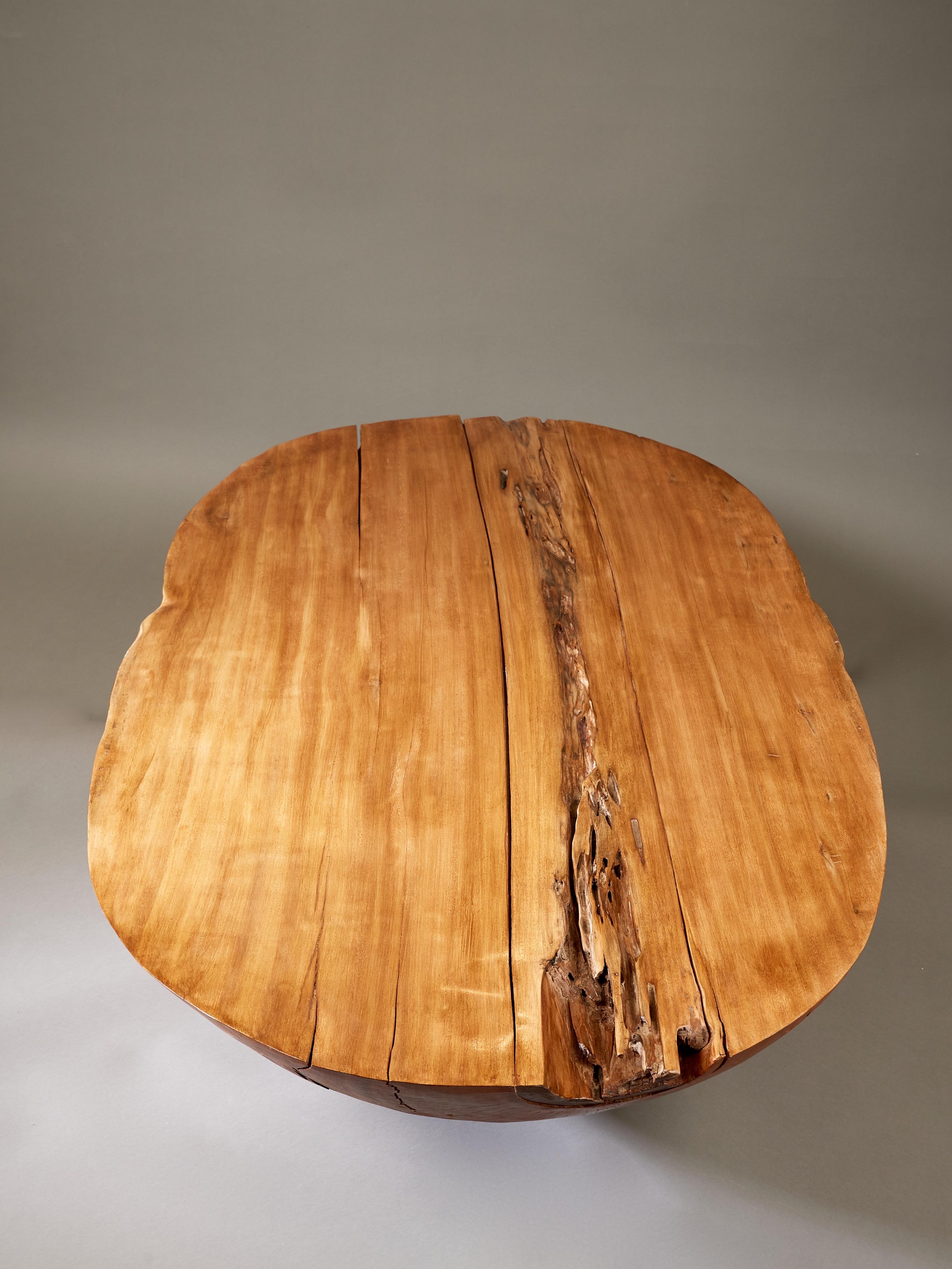 Hugo Franca, Unique Monumental Coffee Table in Reclaimed Pequi Wood, Brazil 2005 7