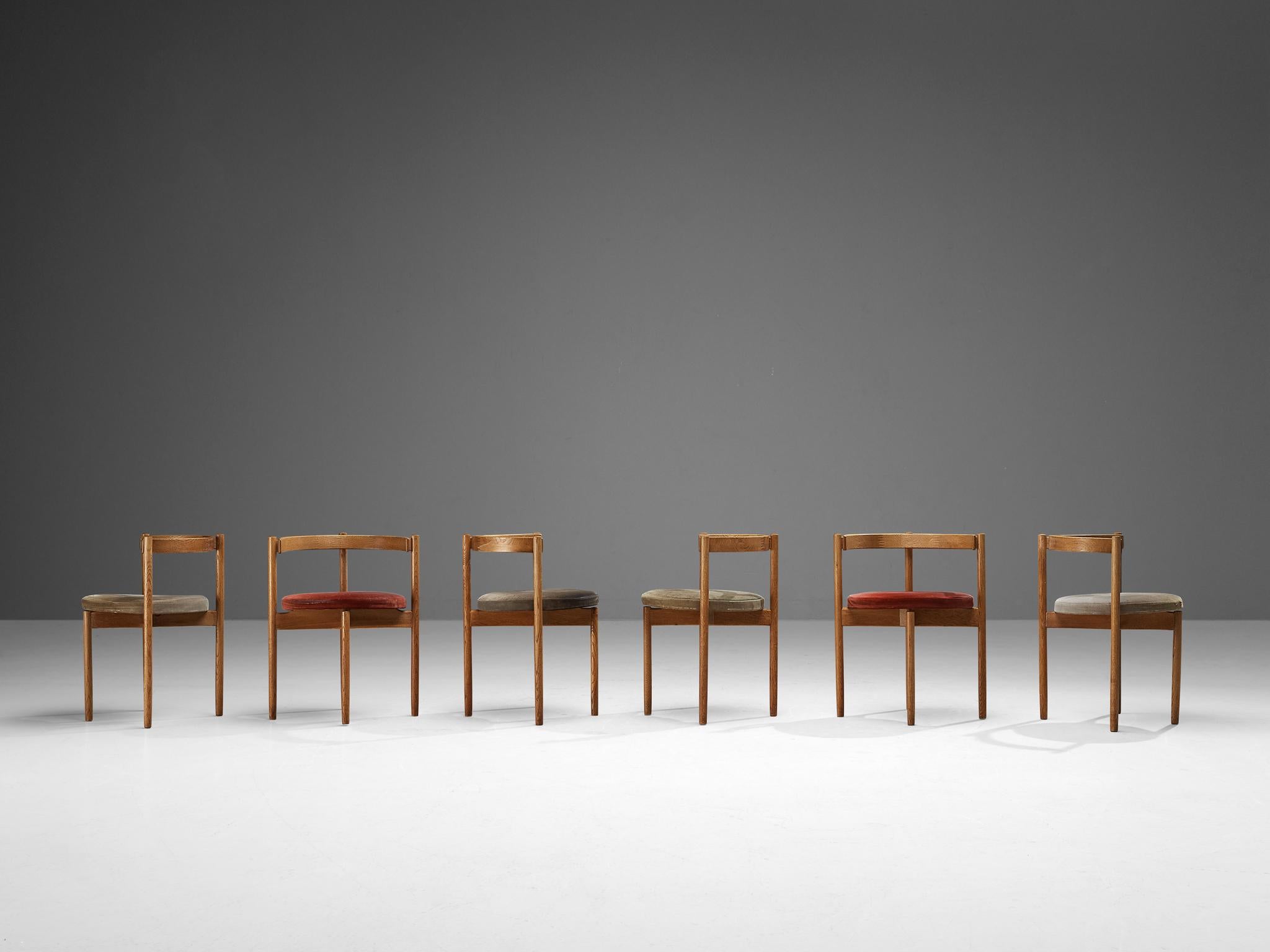 Hugo Frandsen for Børge M. Søndergaard Set of Six Dining Chairs in Oak  1