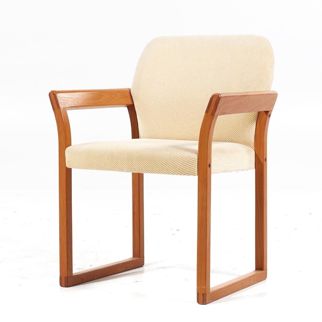 Upholstery Hugo Frandsen for Stolefabrik Mid Century Danish Teak Dining Chairs - Set of 4 For Sale