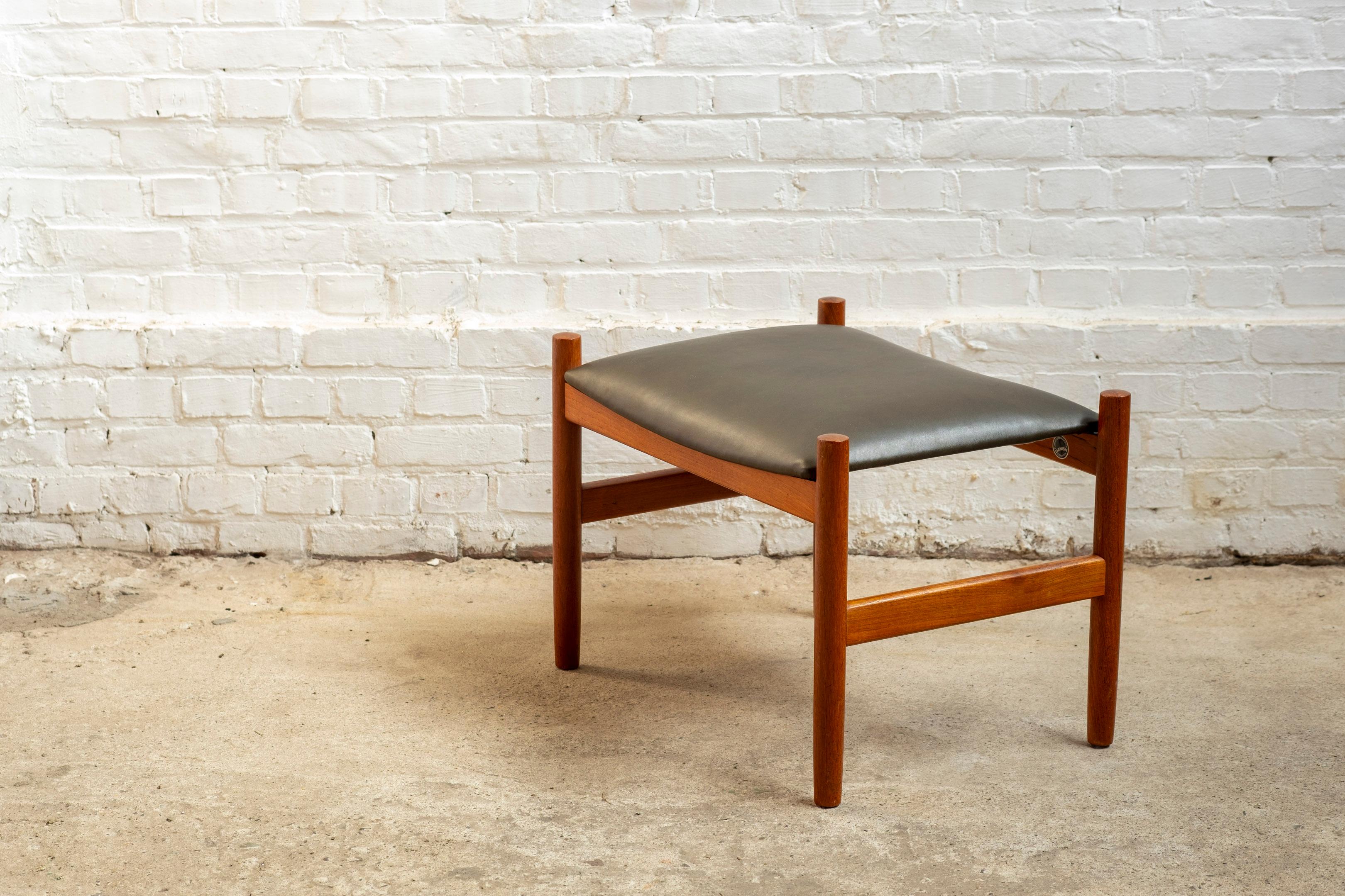Hugo Frandsen Ottoman by Spøttrup, 1960s Danemark Bon état - En vente à Balen, BE