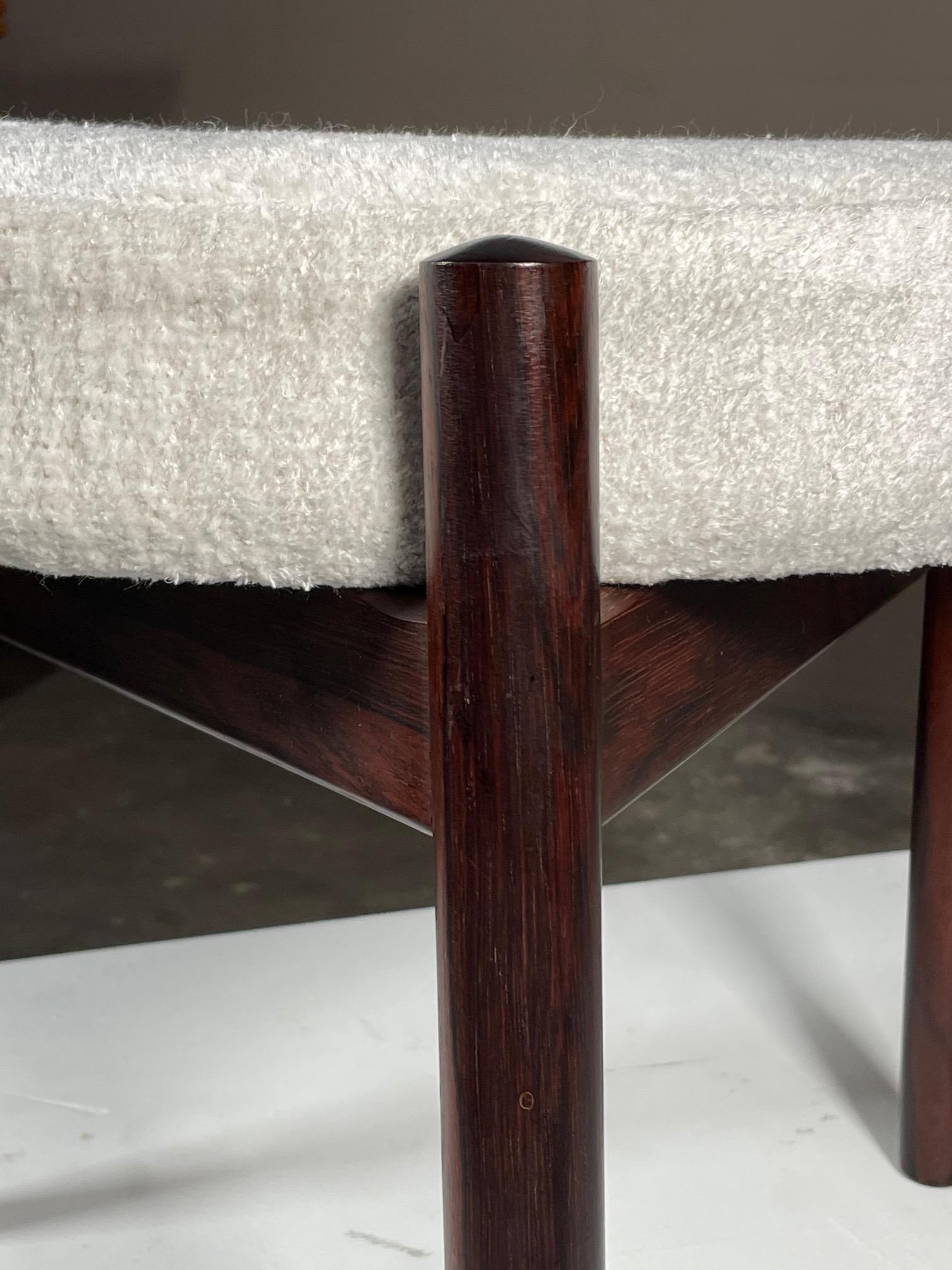Hugo Frandsen Rosewood Ottomans for Spottrup, Denmark, 1960's 6
