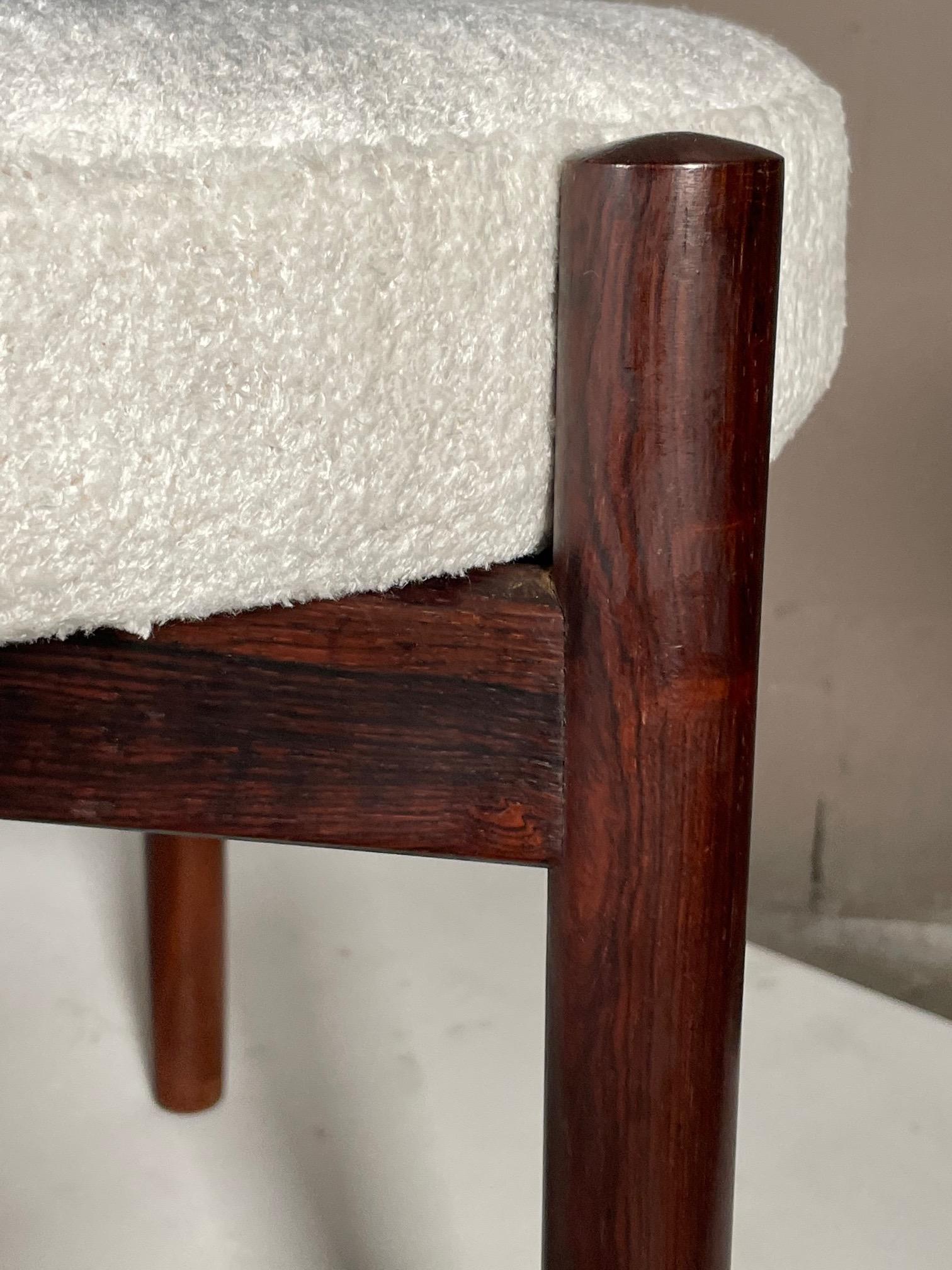 Hugo Frandsen Rosewood Ottomans for Spottrup, Denmark, 1960's 7