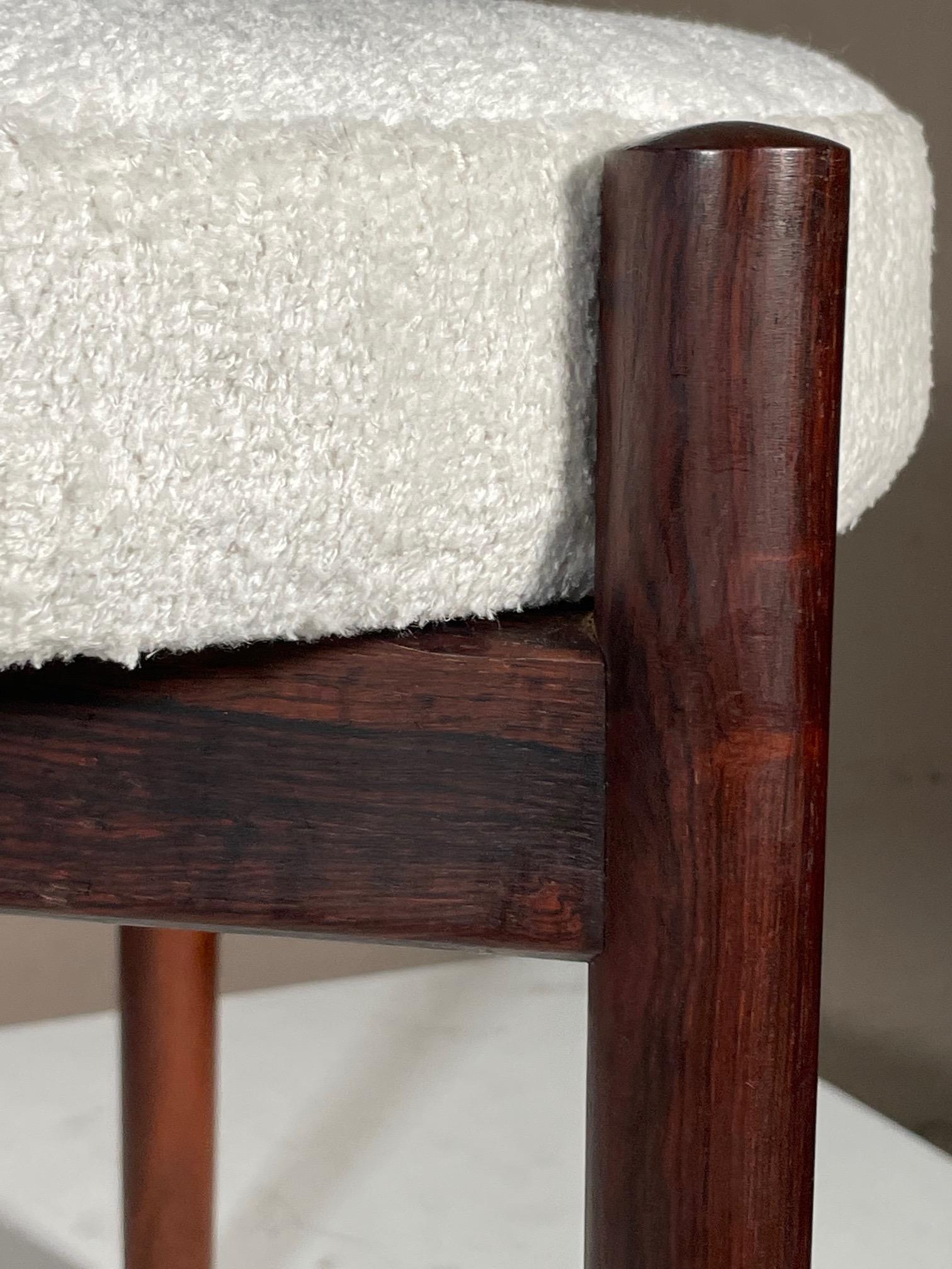 Mid-20th Century Hugo Frandsen Rosewood Ottomans for Spottrup, Denmark, 1960's