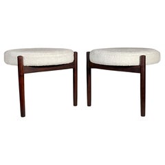 Hugo Frandsen Rosewood Ottomans for Spottrup, Denmark, 1960's