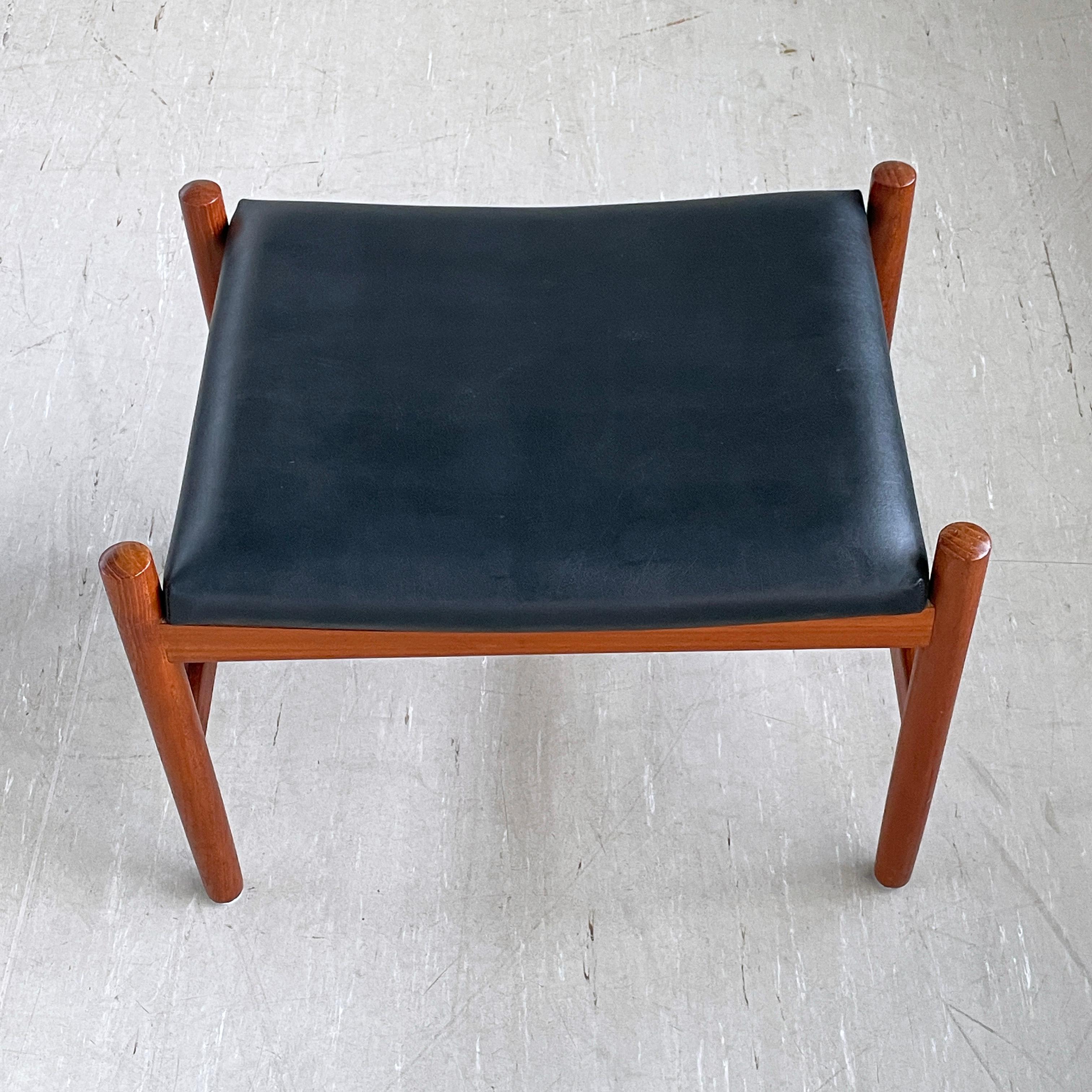 Pouf en teck Hugo Frandsen - Spottrup Stolefabrik, Danemark en vente 4