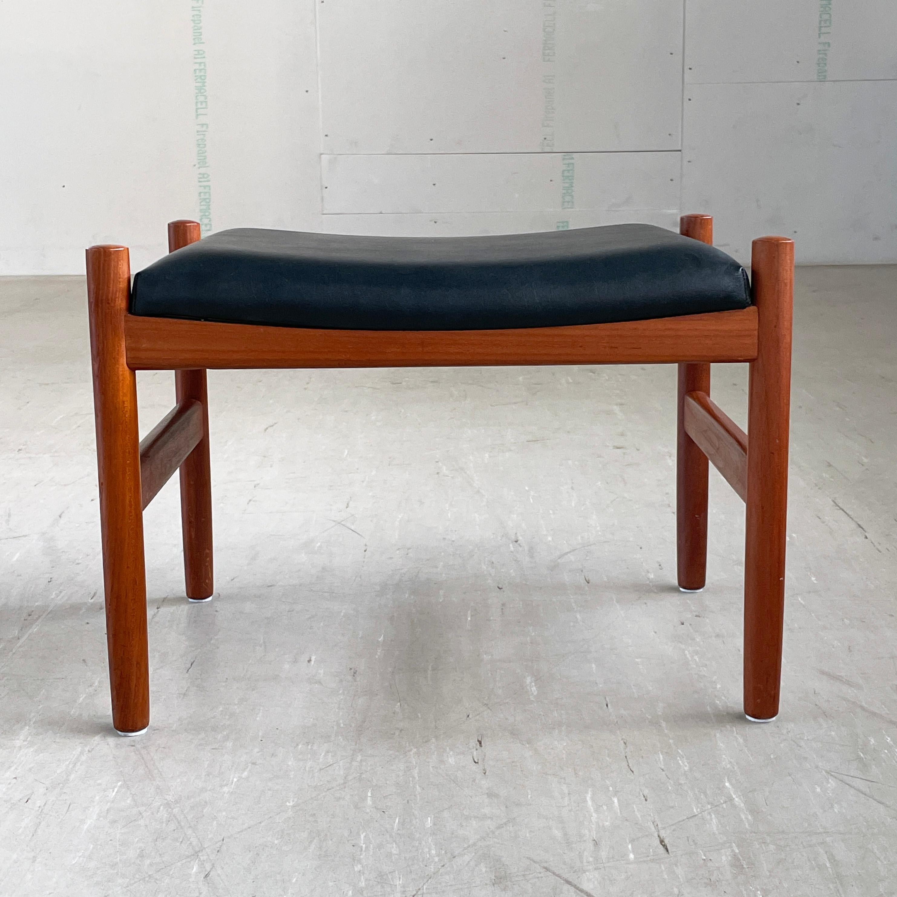 Scandinave moderne Pouf en teck Hugo Frandsen - Spottrup Stolefabrik, Danemark en vente