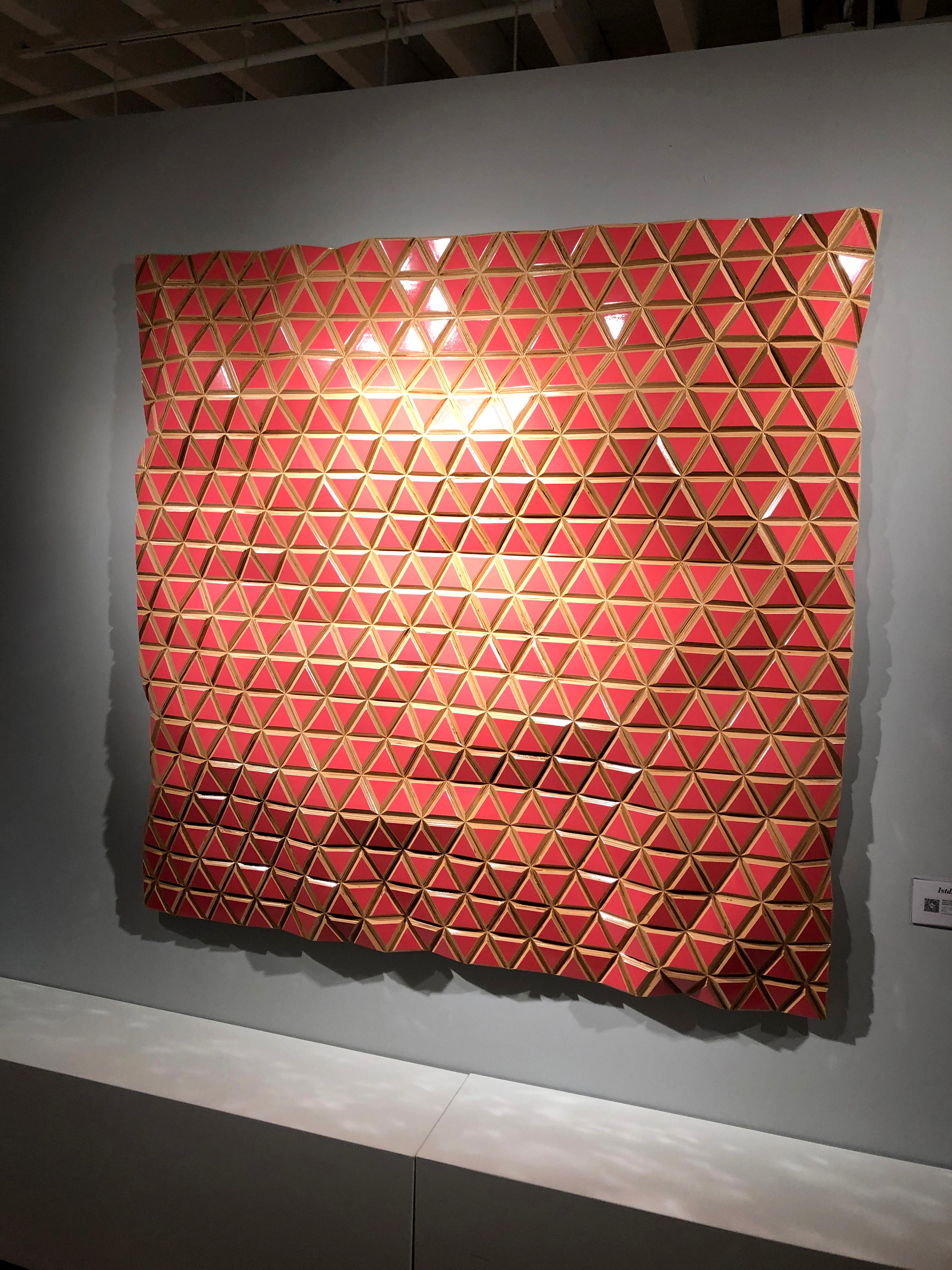 Desert Rose, Flexible Rigids, painted wood sculptural wall, parametric design 3