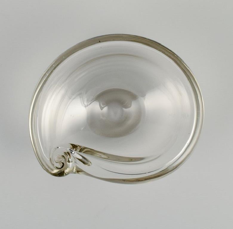 Scandinavian Modern Hugo Gehlin for Gullaskruf, Sweden, Three Small Art Glass Bowls For Sale
